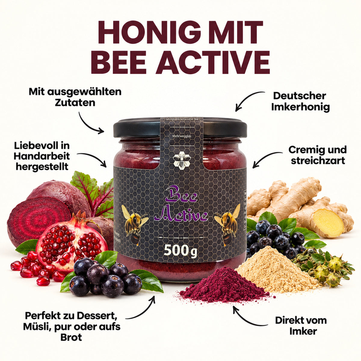 Bee Active - kräftig & leicht herb | 500g – Produktinformationen