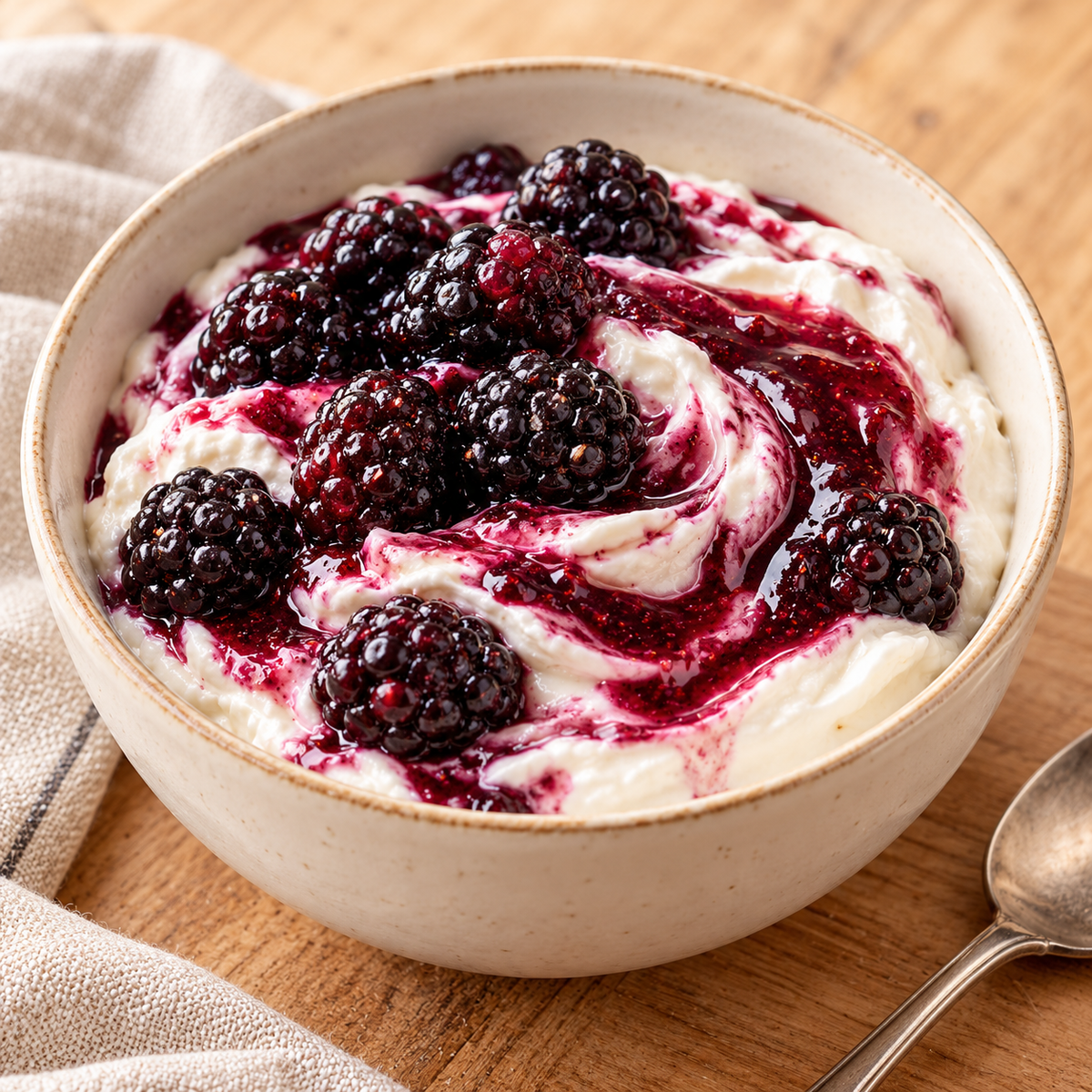 Brombeer-Quark – Serviervorschlag
