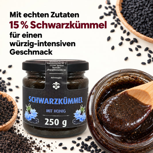 Schwarzkümmel mit Honig - würzig & intensiv – Zutatenanteil