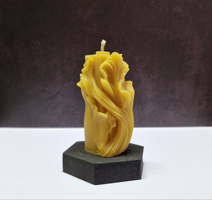 Kerze Blätter lang  Motiv