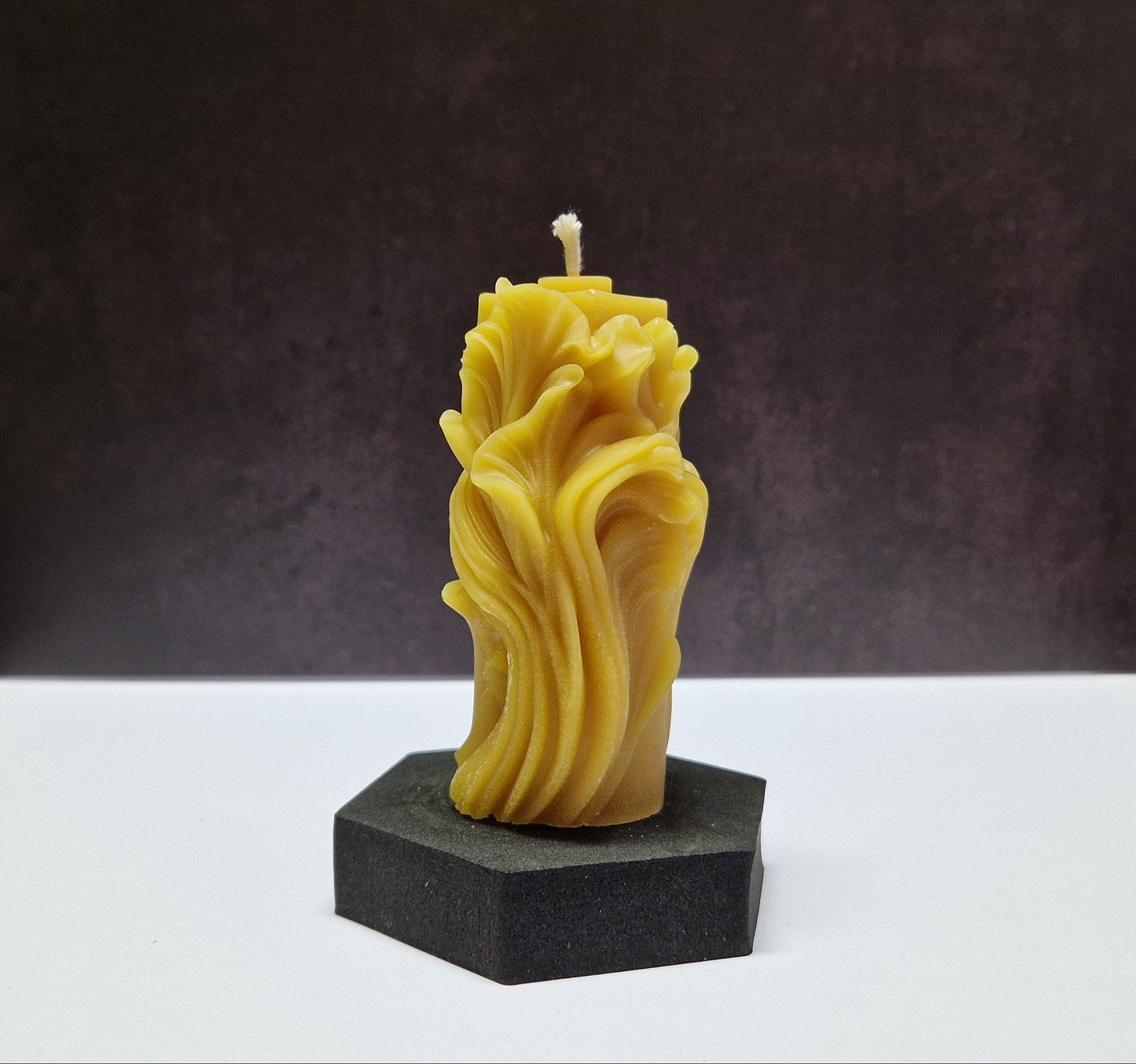 Kerze Blätter lang  Motiv