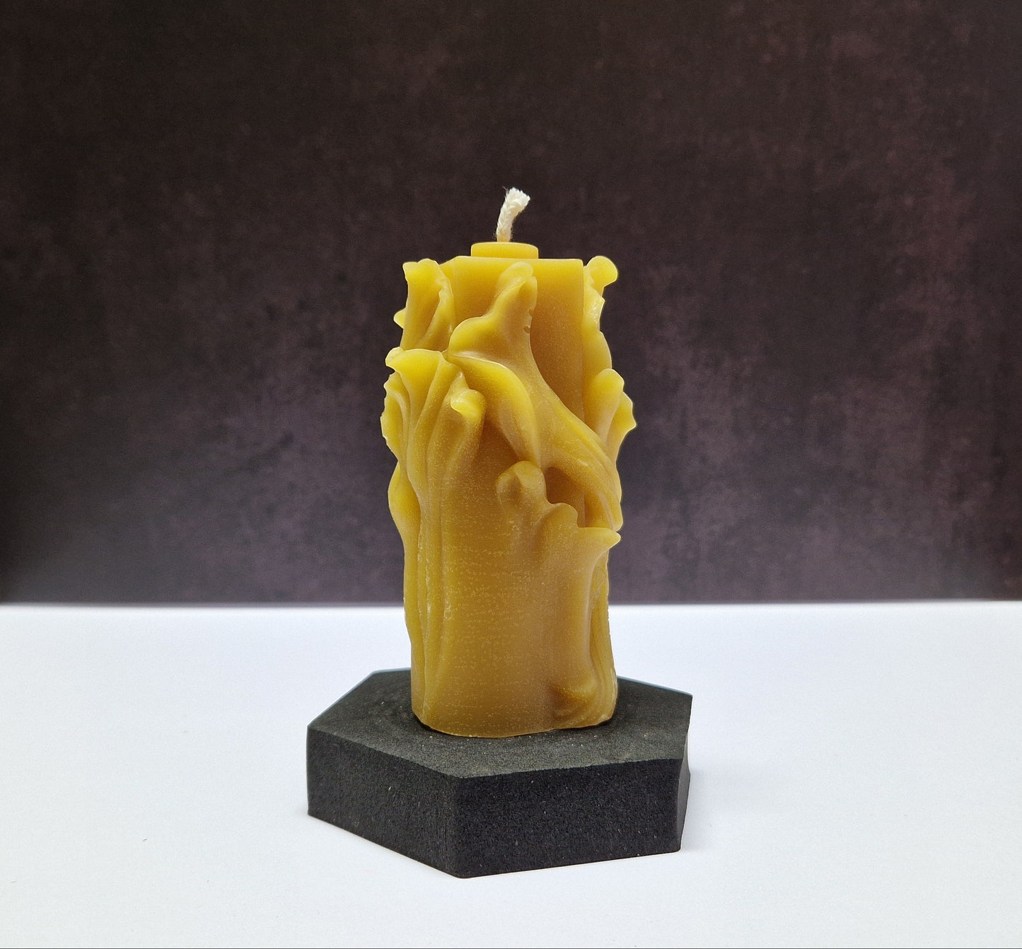 Kerze Blätter lang  Motiv