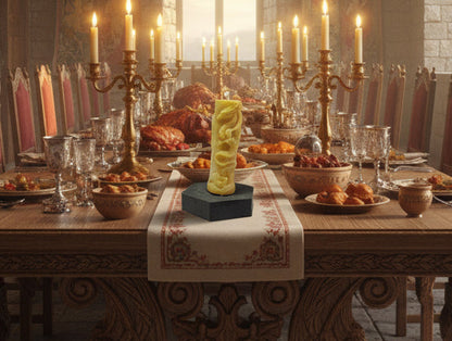 Kerze Drachen über Schloß Motiv