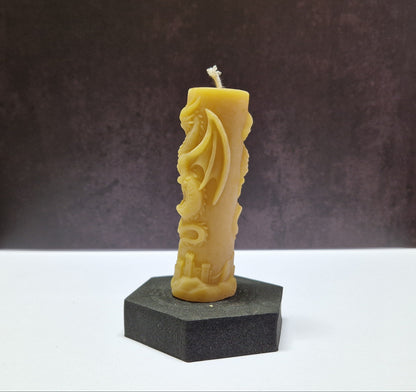 Kerze Drachen über Schloß Motiv