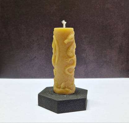 Kerze Drachen über Schloß Motiv