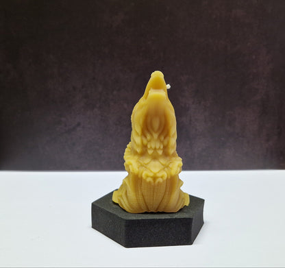 Kerze Jaulender Wolfskopf