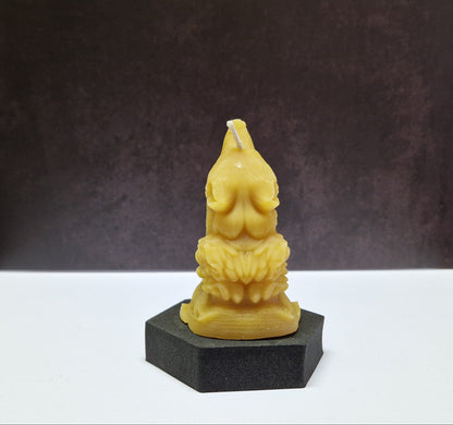 Kerze Jaulender Wolfskopf