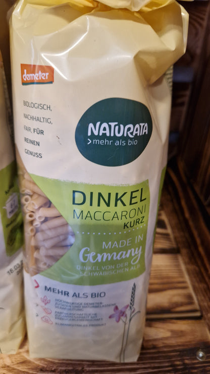Dinkel-Maccaroni kurz, hell 500g
