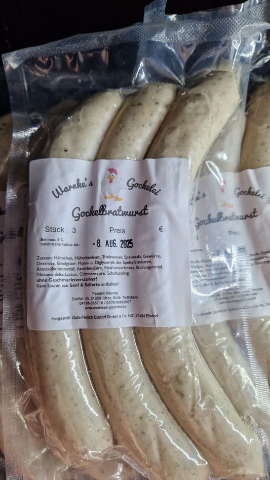 Gockelbratwurst - 3Stk. (Warnkes Hof)