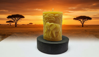 Kerze Elefant in der Serengeti Motiv