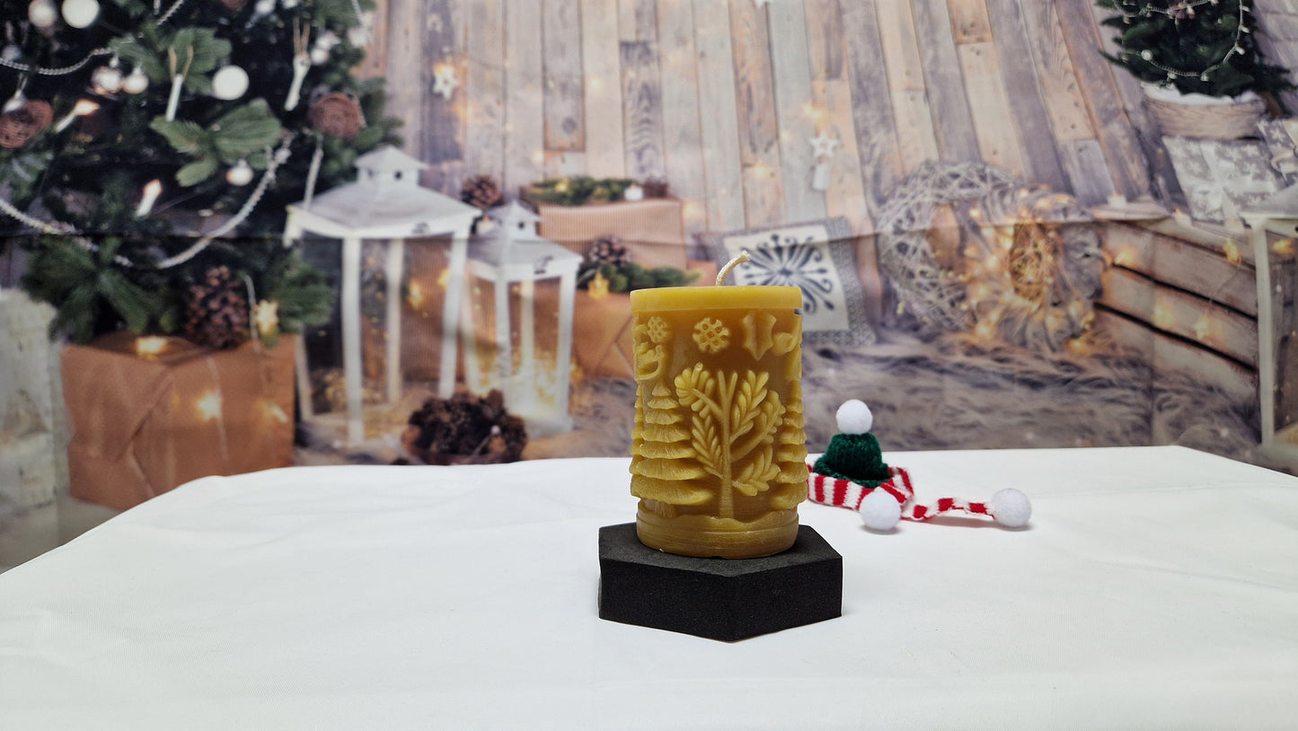 Kerze Merry X-Mas Motiv