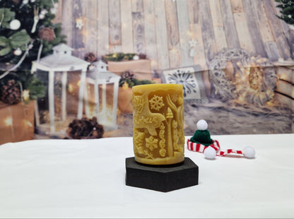 Kerze Merry X-Mas Motiv